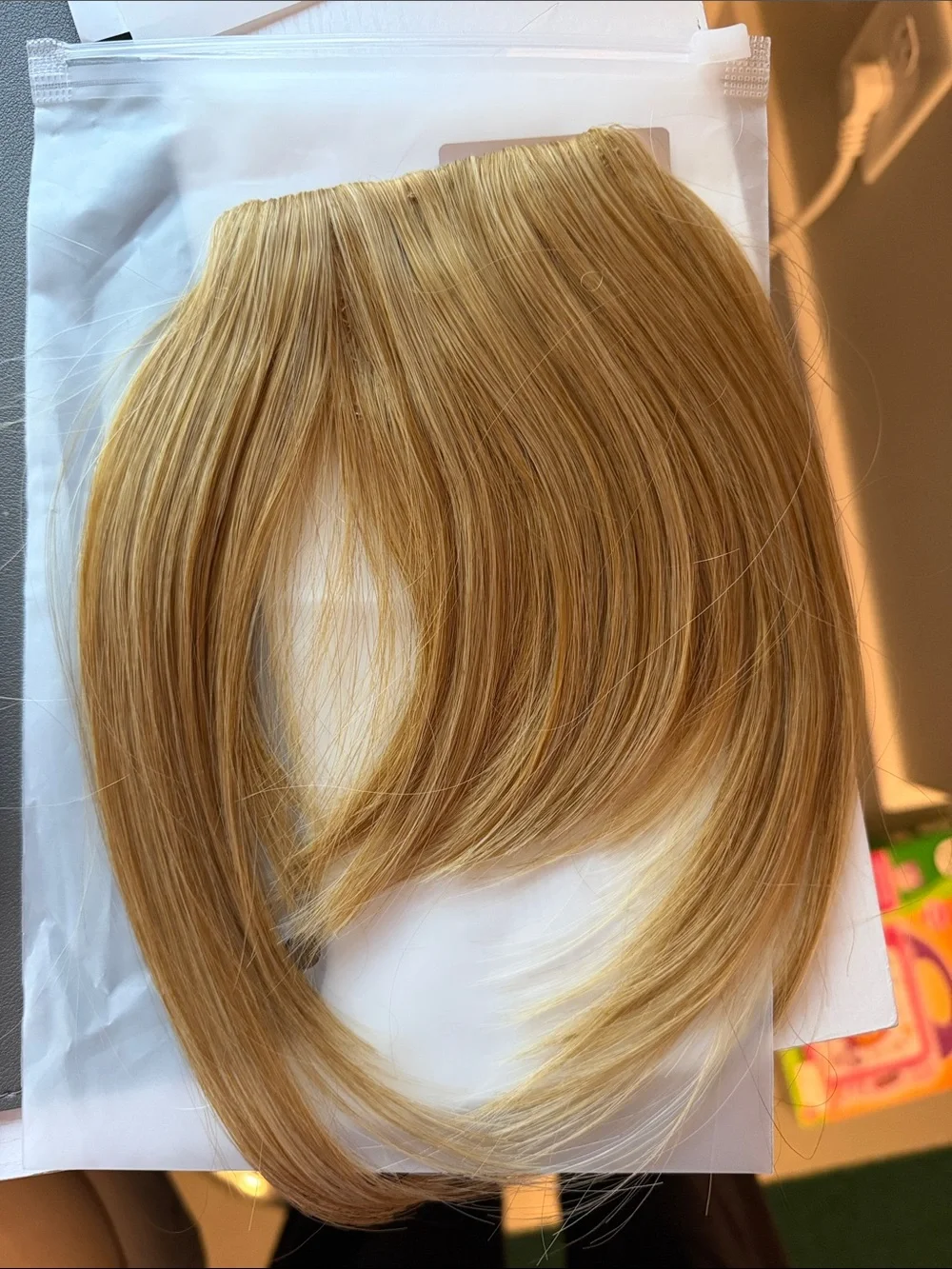 French Bangs Long Tapered Clip-In Fringe - Ash Blonde